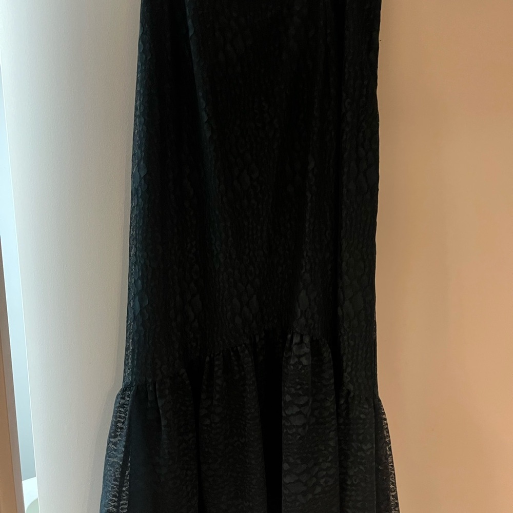 Whistles Black Textured Maxi Skirt